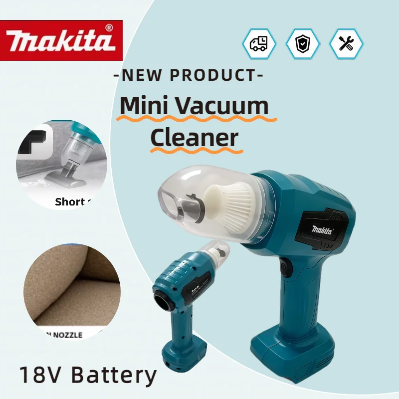 שואב אבק מיני Makita לרכב וגאדג'טים