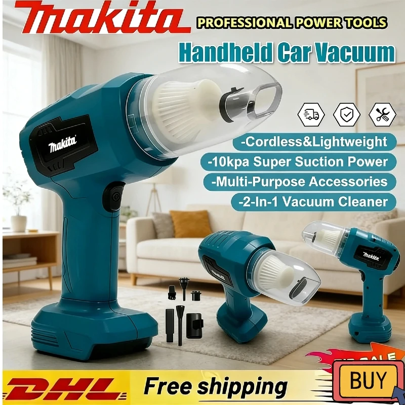 שואב אבק מיני לרכב Makita נטען ורב תכליתי